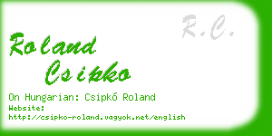 roland csipko business card