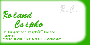 roland csipko business card